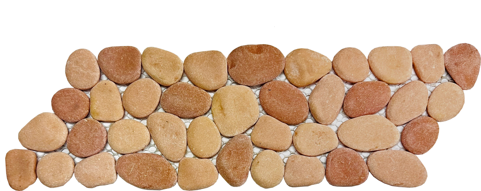 Mix Peach Reconstituted Pebble Border