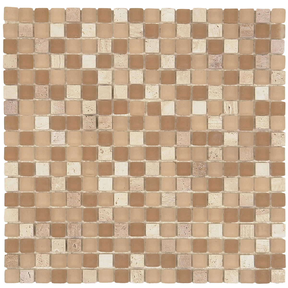 Beige Marble/Beige Matte Glass Mosaic