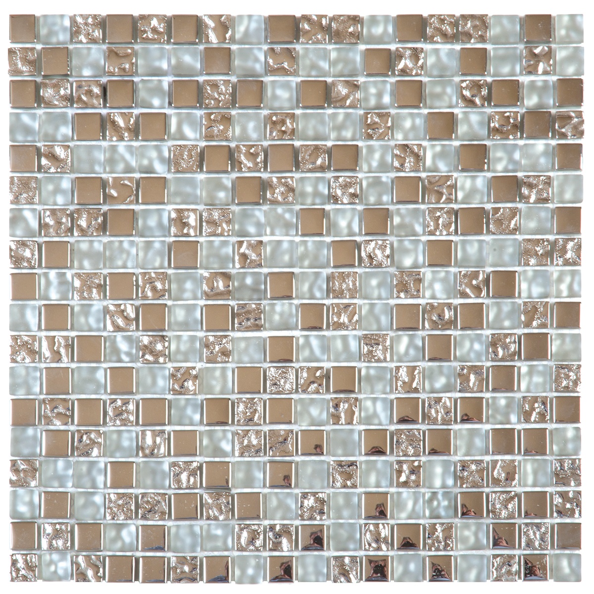 Mix Grey Silver Glass Mosaic