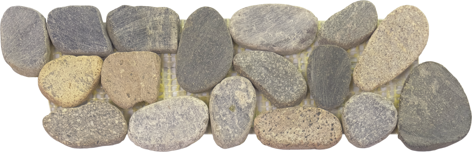 Dark Sliced Matte Pebble Interlocking Border