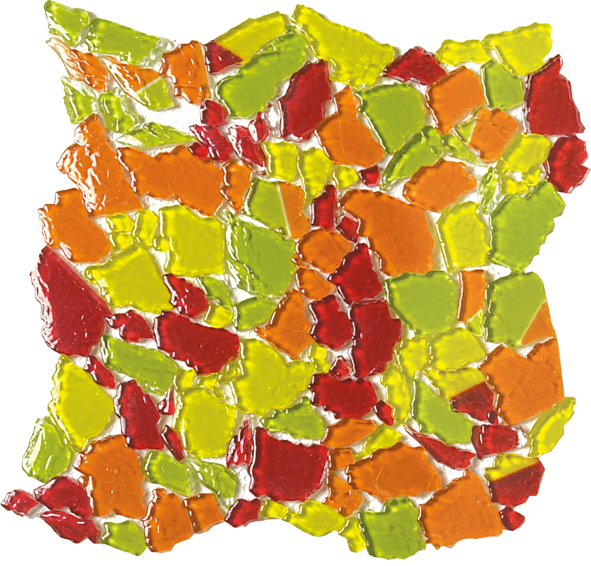 Green Orange Red Glass Opus Interlocking