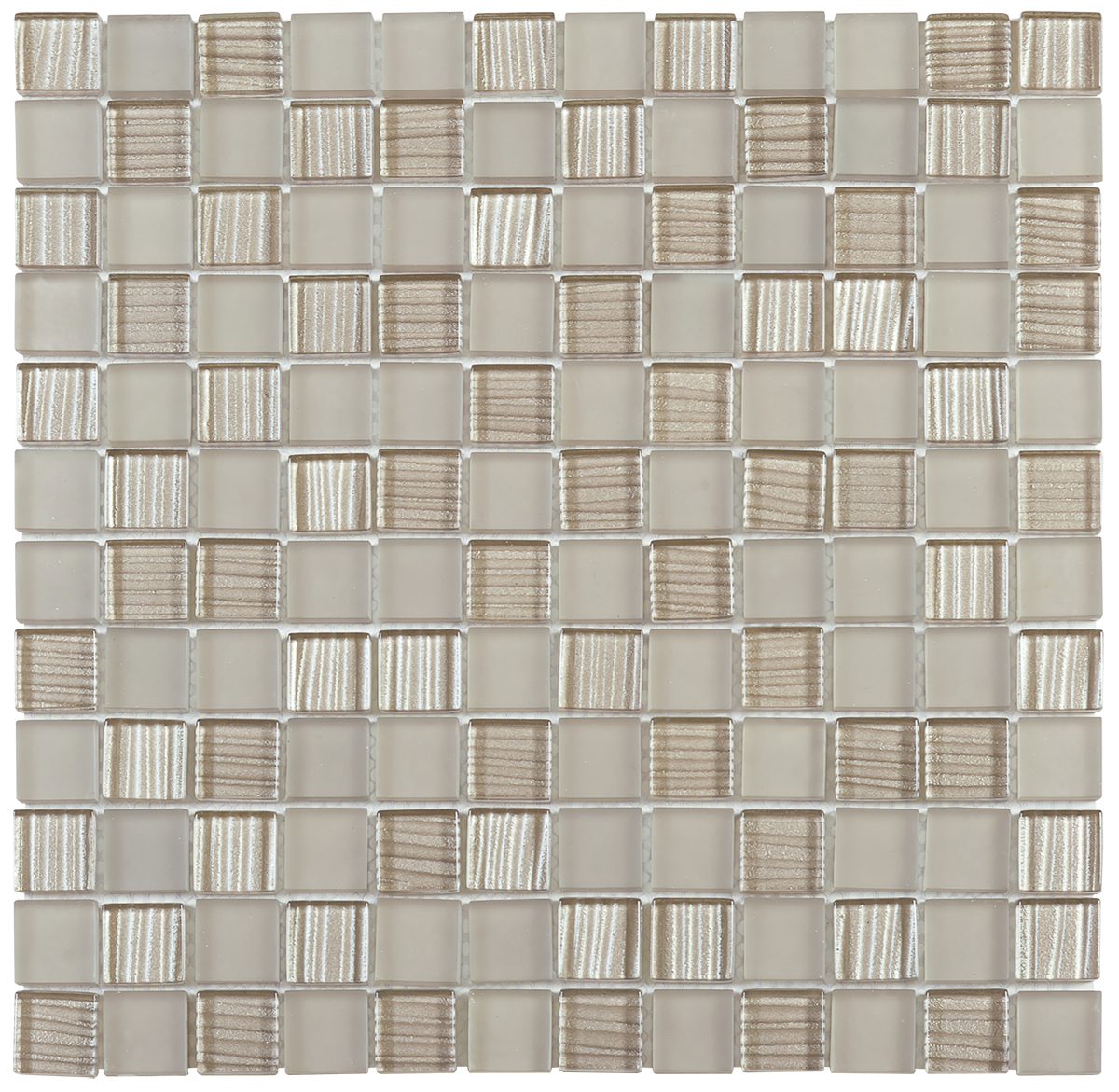 Grey Mix Polished/Matte .87"x.87" Glass