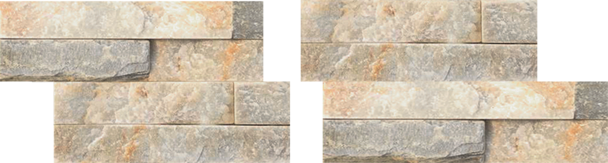 Grey/Beige Angle Pieces Wall Cladding