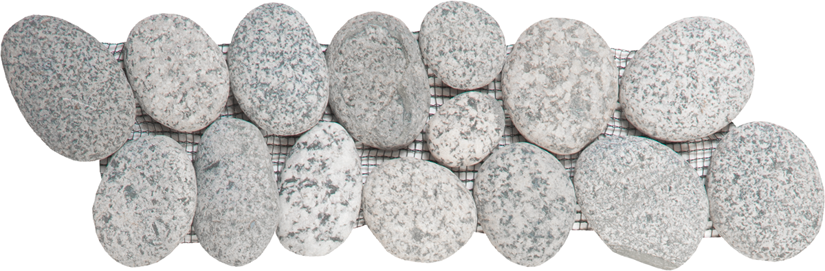 Speckled Rectified Matte Pebble Interlocing Border