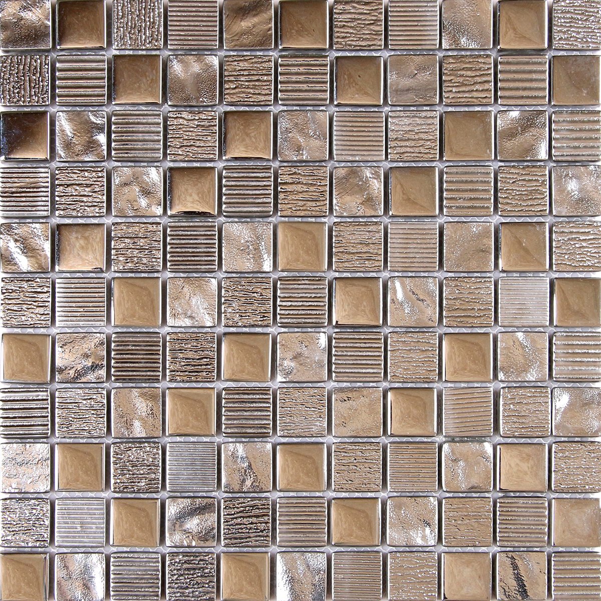 Glass Silver Mosaic