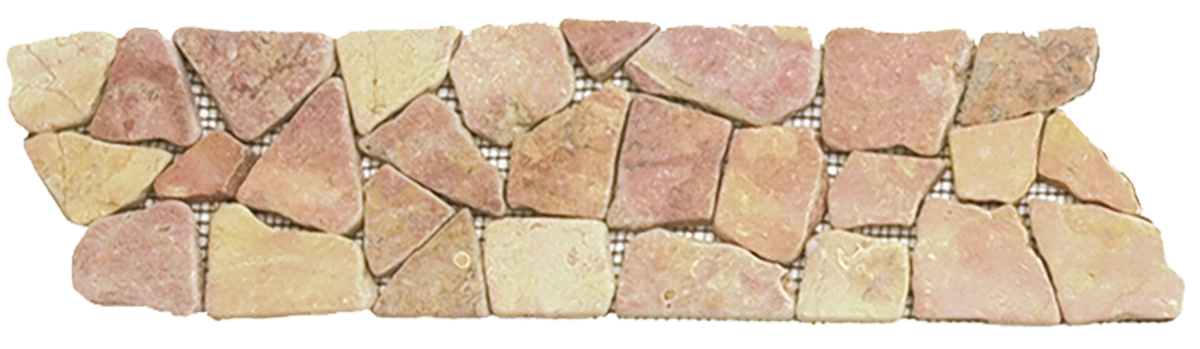 Red Opus Mosaic Interlocking Border