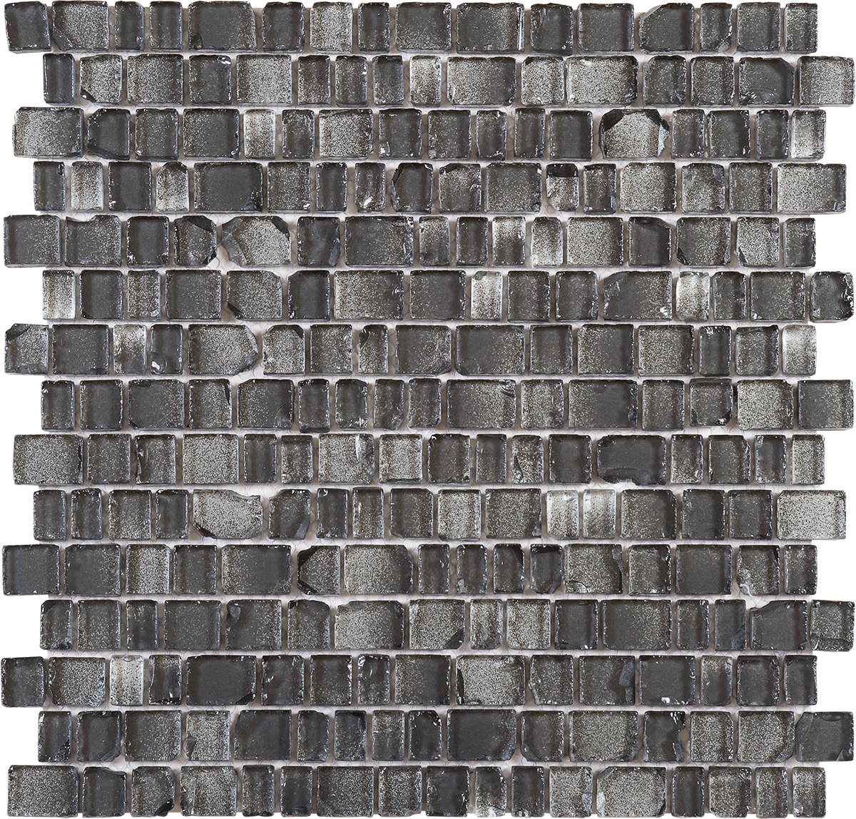 Black Glass Broken Edges Irregular Mosai