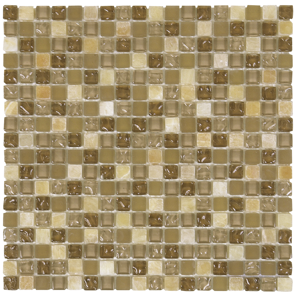 Onyx Marble/Beige Matte-Glossy Glass Mos