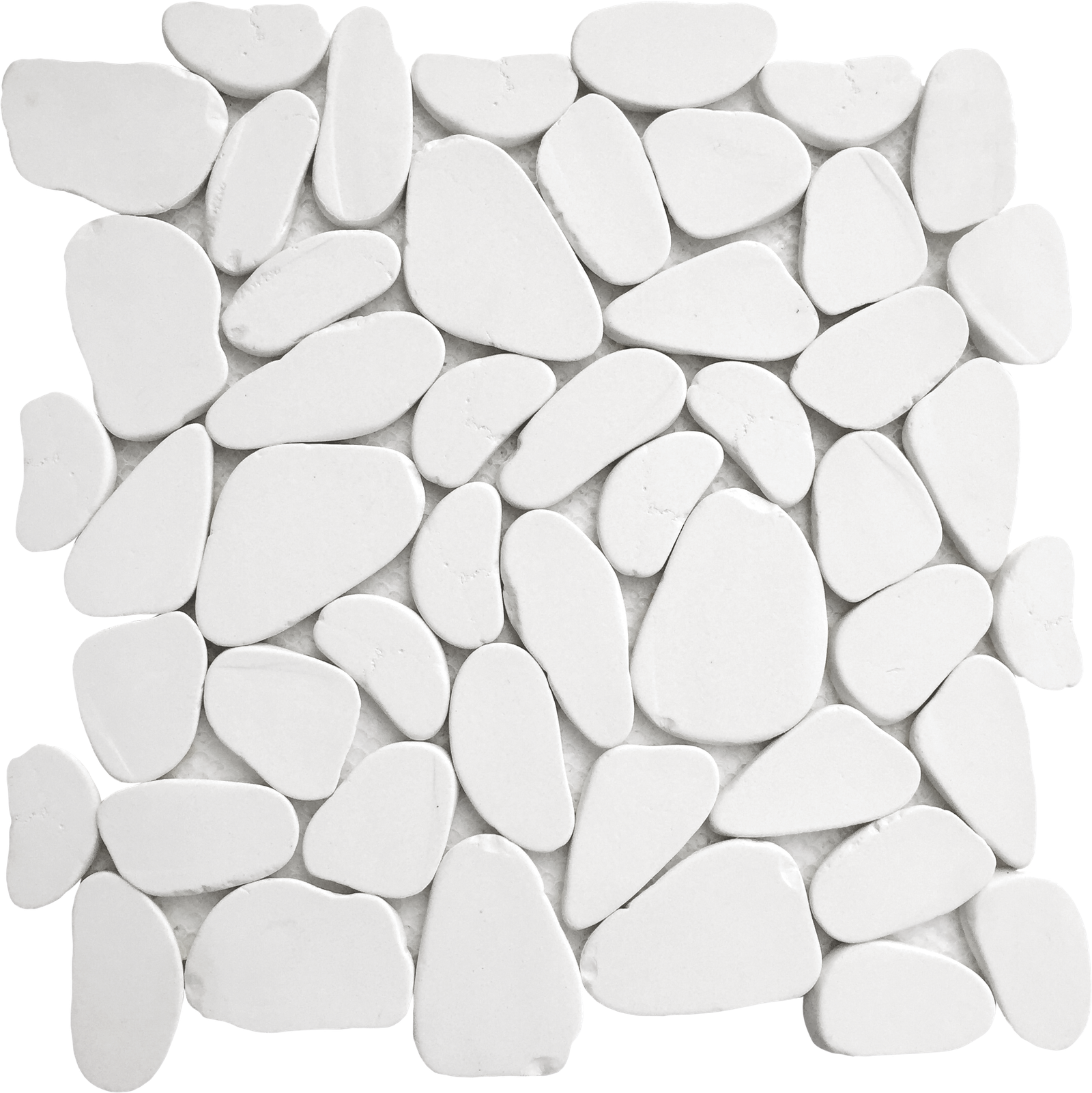 White Reconstituted XL Stone Mosaic Inte