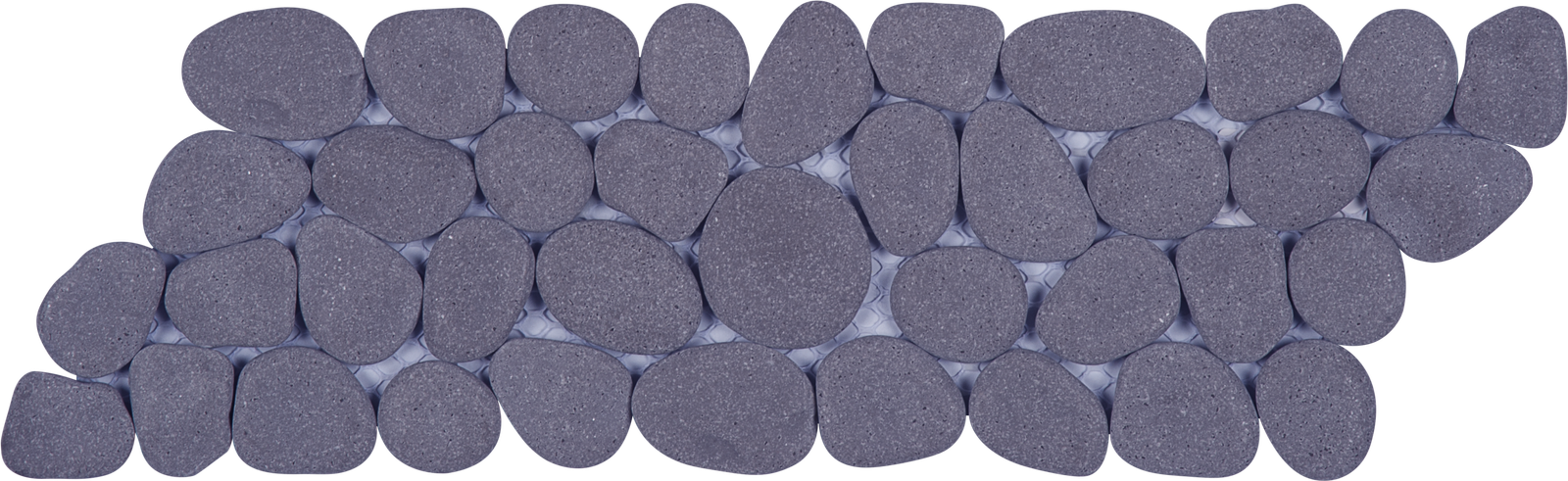 Grey Reconstituted Pebble Mosaic Interlock Border