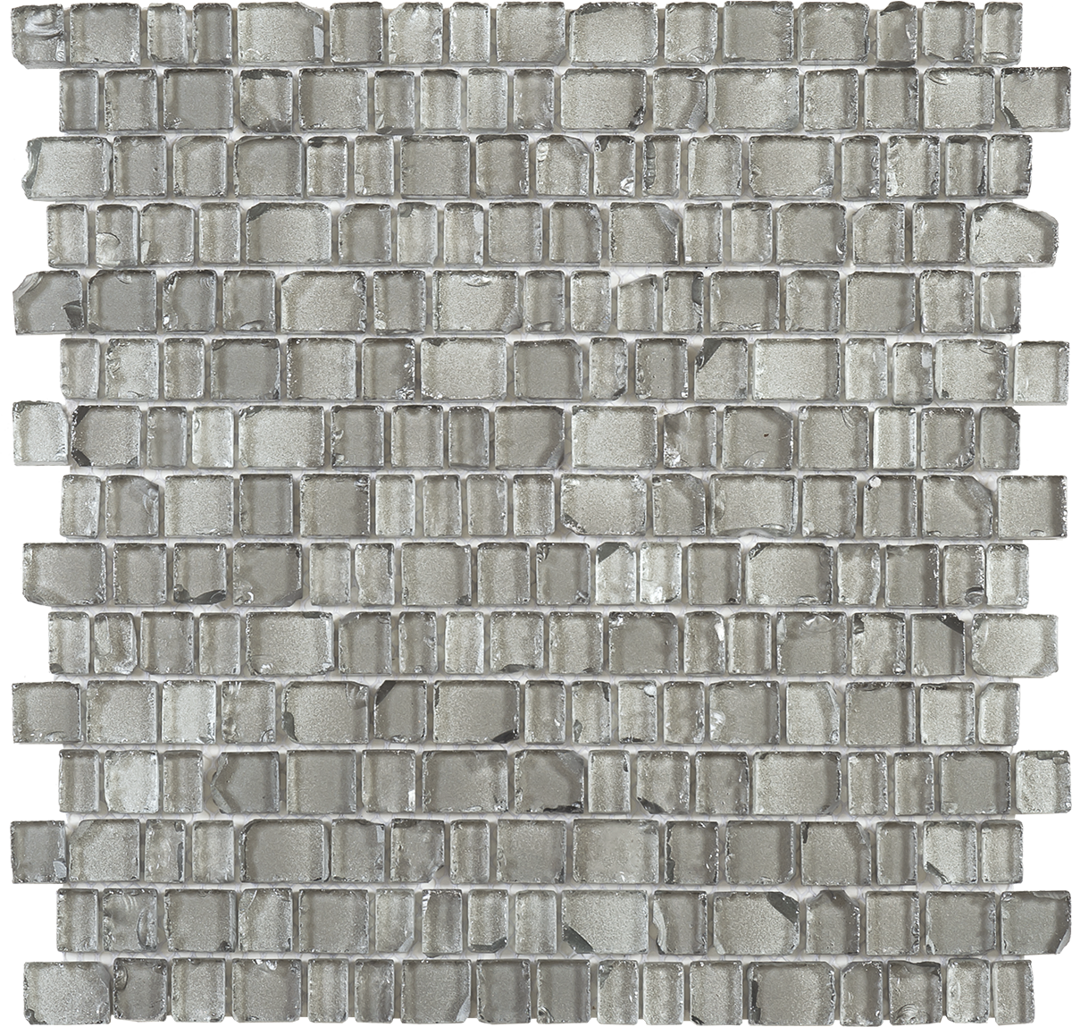 Grey Glass Broken Edges Irregular Mosaic