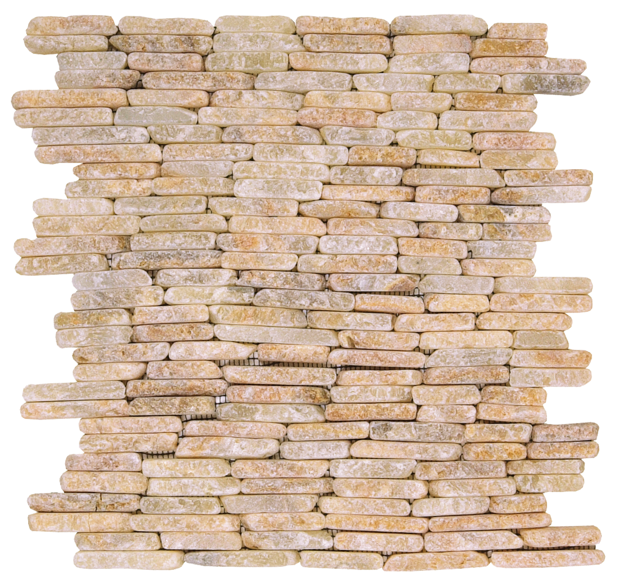 Beige Stacked Brick Marble Interlocking